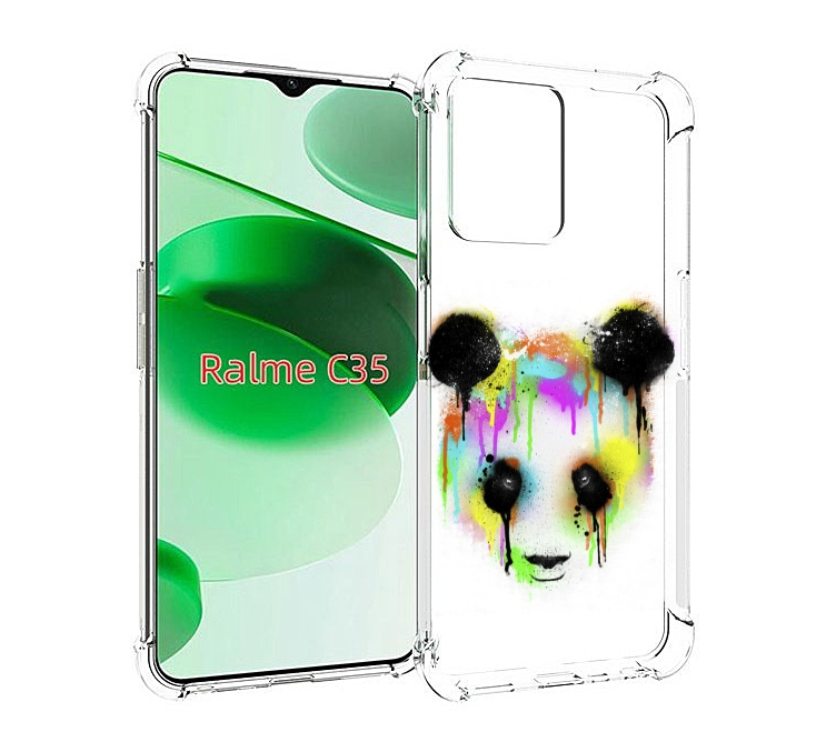 

Чехол MyPads Радужная панда для Realme C35 / Narzo 50A Prime, Прозрачный, Tocco