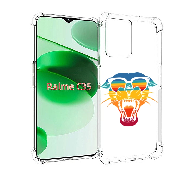 

Чехол MyPads Радужная-пантера для Realme C35 / Narzo 50A Prime, Прозрачный, Tocco