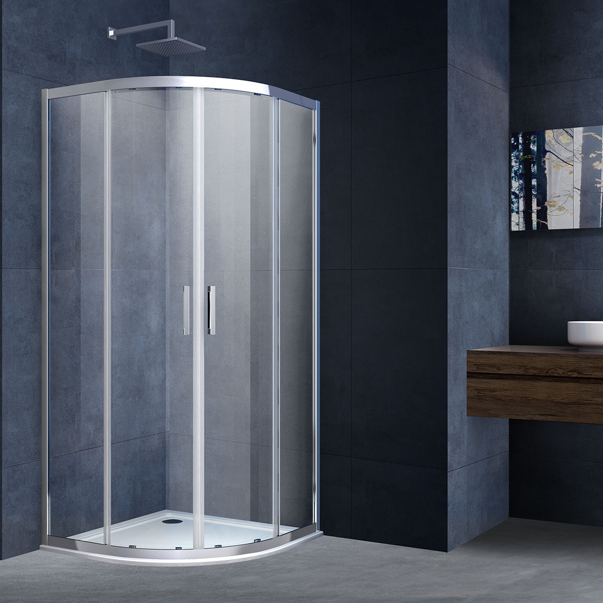 

Душевой уголок Vincea Alpha VSQ-3AL 80x80 CL