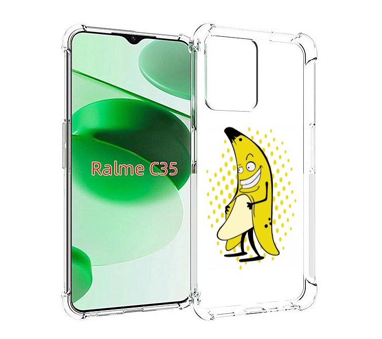 

Чехол MyPads Раздетый-банан для Realme C35 / Narzo 50A Prime, Прозрачный, Tocco