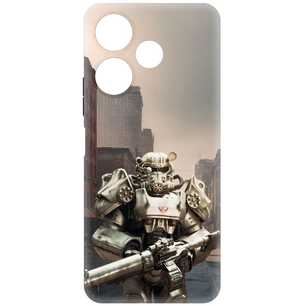 

Чехол-накладка Krutoff Soft Case Фоллаут (Fallout) - Рыцарь Братства для Xiaomi Redmi 13, Черный