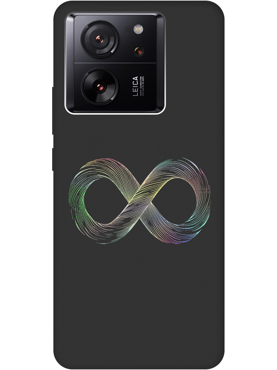 

Силиконовый чехол на Xiaomi 13T/13T Pro с принтом "Знак бесконечность" матовый черный, Черный;серебристый, 776584861