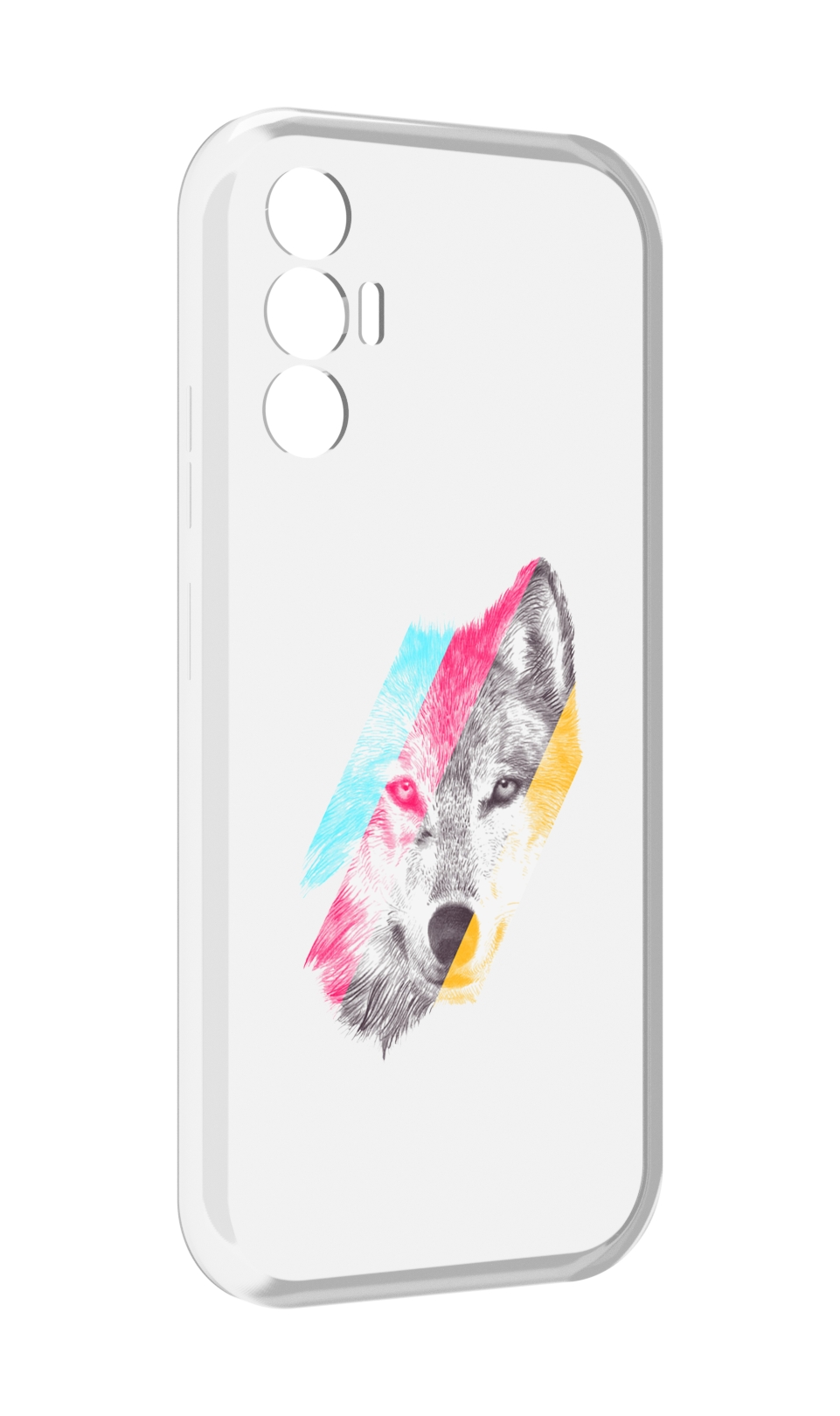 Чехол MyPads волк градиент для Tecno Pova 3