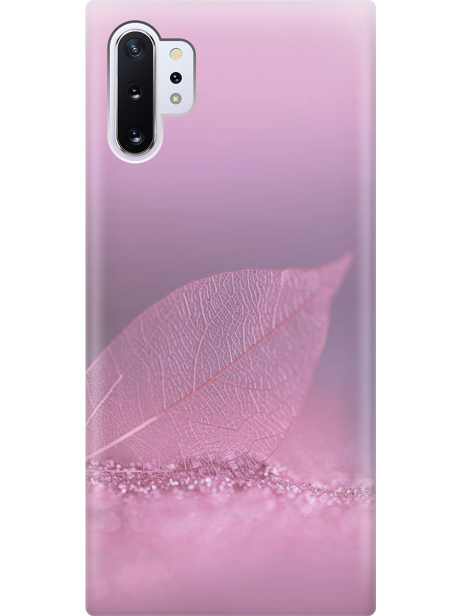 

Силиконовый чехол на Samsung Galaxy Note 10+ с принтом "Листок в розовых блестках", Прозрачный;розовый;фиолетовый, 721799122