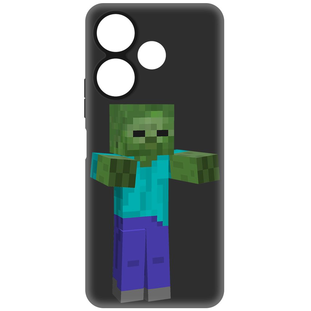 

Чехол-накладка Krutoff Soft Case Minecraft-Гигант для Xiaomi Poco M6 4G черный