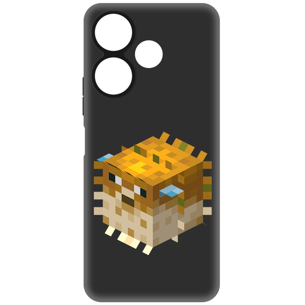 

Чехол-накладка Krutoff Soft Case Minecraft-Иглобрюх для Xiaomi Poco M6 4G черный