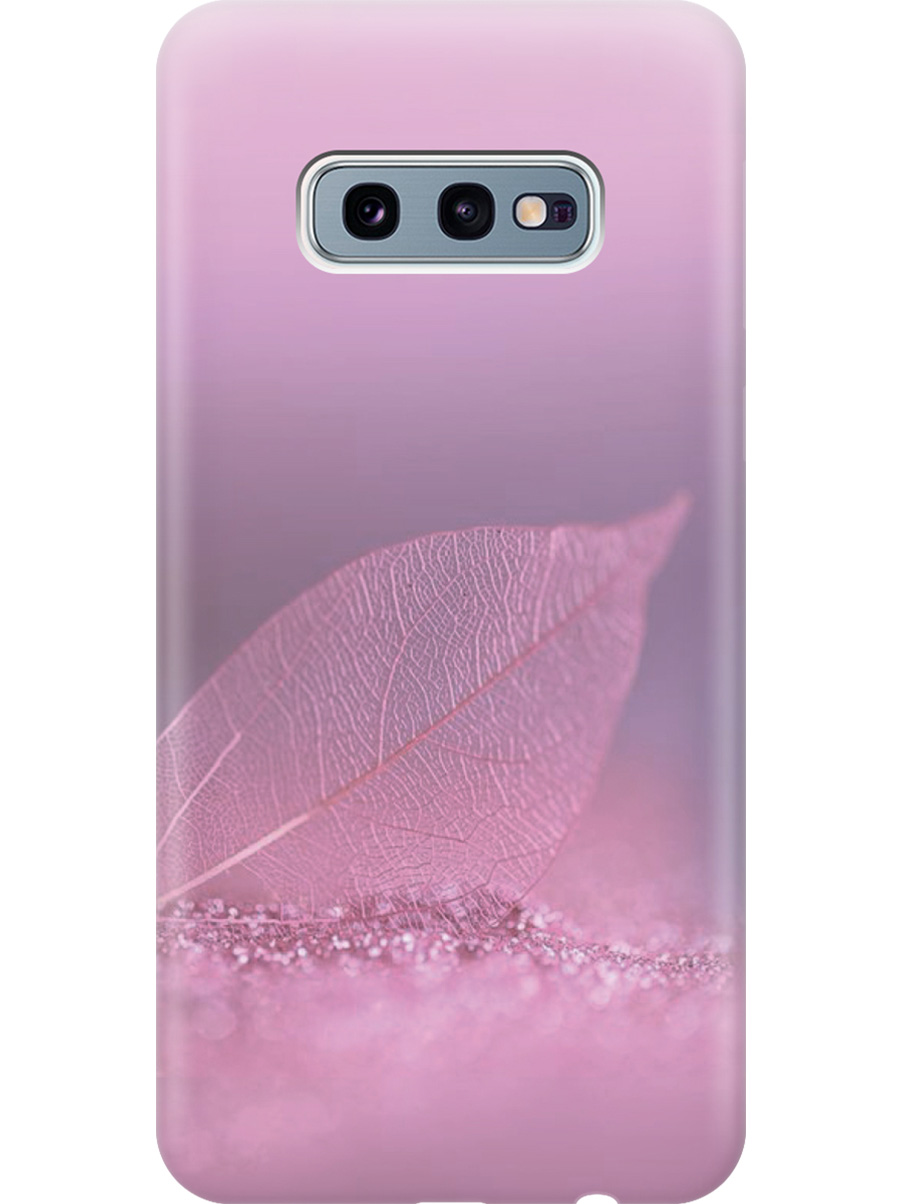

Силиконовый чехол на Samsung Galaxy S10e с принтом "Листок в розовых блестках", Прозрачный;розовый;фиолетовый, 720461222