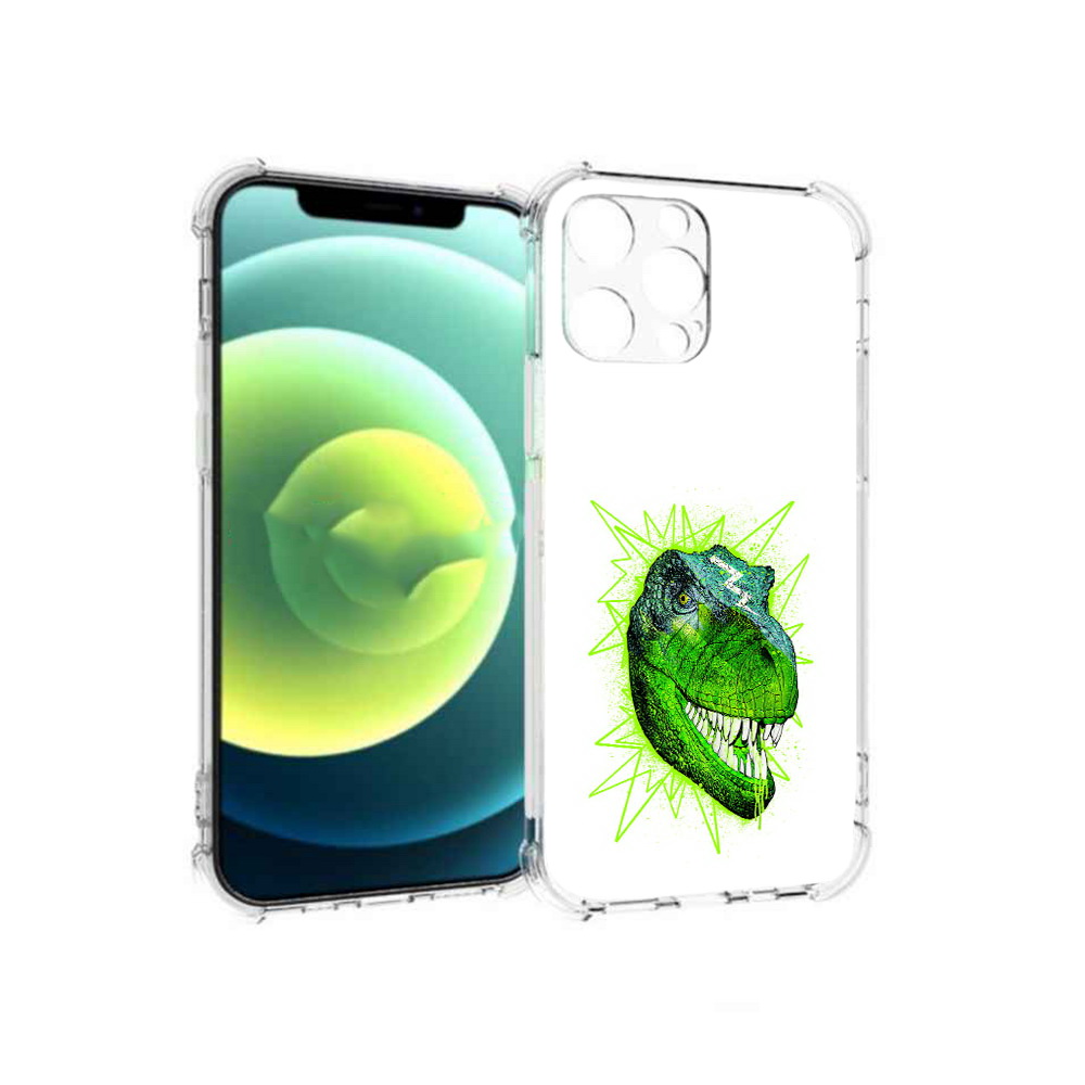 

Чехол MyPads Tocco для Apple iPhone 13 Pro зеленый динозавр (PT163086.612.358), Прозрачный, Tocco