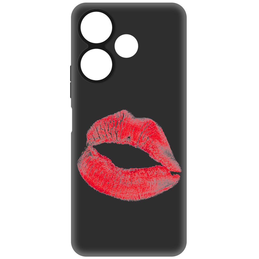 

Чехол-накладка Krutoff Soft Case След помады для Xiaomi Poco M6 4G черный