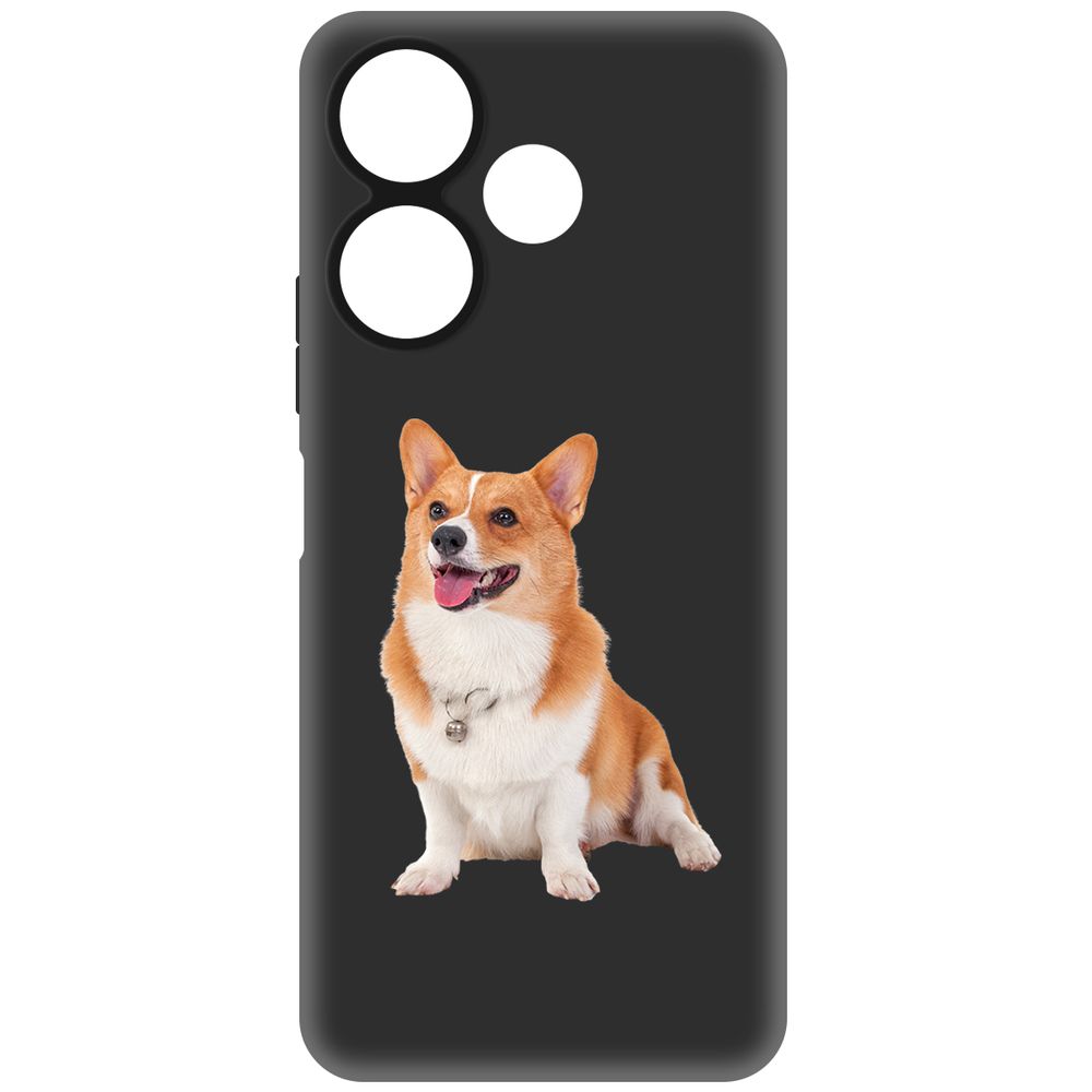 

Чехол-накладка Krutoff Soft Case Корги для Xiaomi Poco M6 4G черный