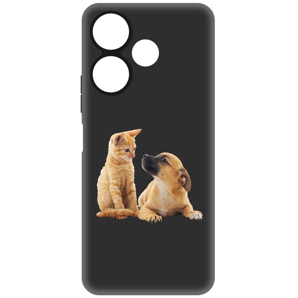

Чехол-накладка Krutoff Soft Case Лучшие друзья для Xiaomi Poco M6 4G черный