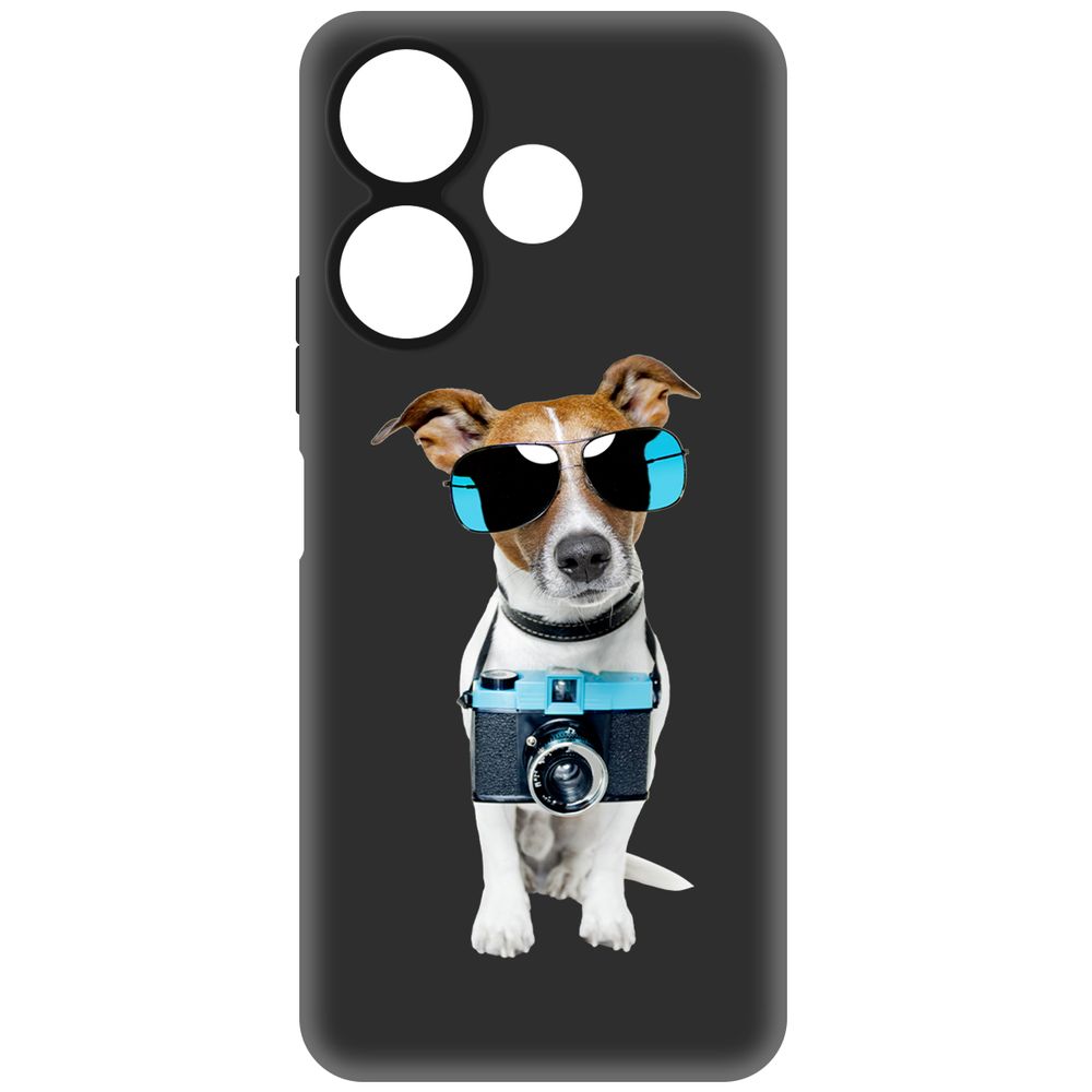 

Чехол-накладка Krutoff Soft Case Пес-турист для Xiaomi Poco M6 4G черный