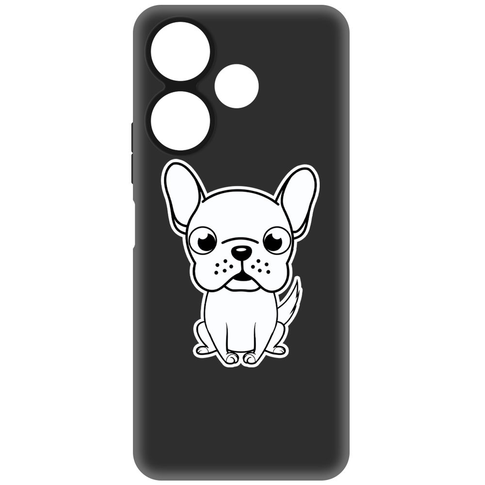 

Чехол-накладка Krutoff Soft Case Черно-белый щенок для Xiaomi Poco M6 4G черный