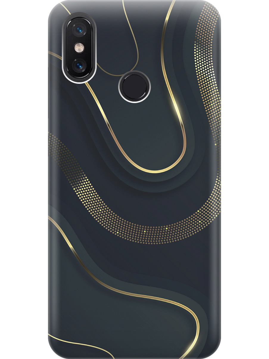 

Силиконовый чехол на Xiaomi Mi 8 с принтом "Золотистые акценты", Прозрачный;золотистый;серый, 718409931