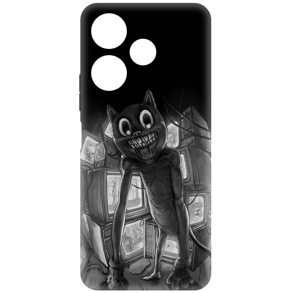 

Чехол-накладка Krutoff Soft Case Хаги Ваги - Картун Кэт для Xiaomi Poco M6 4G черный