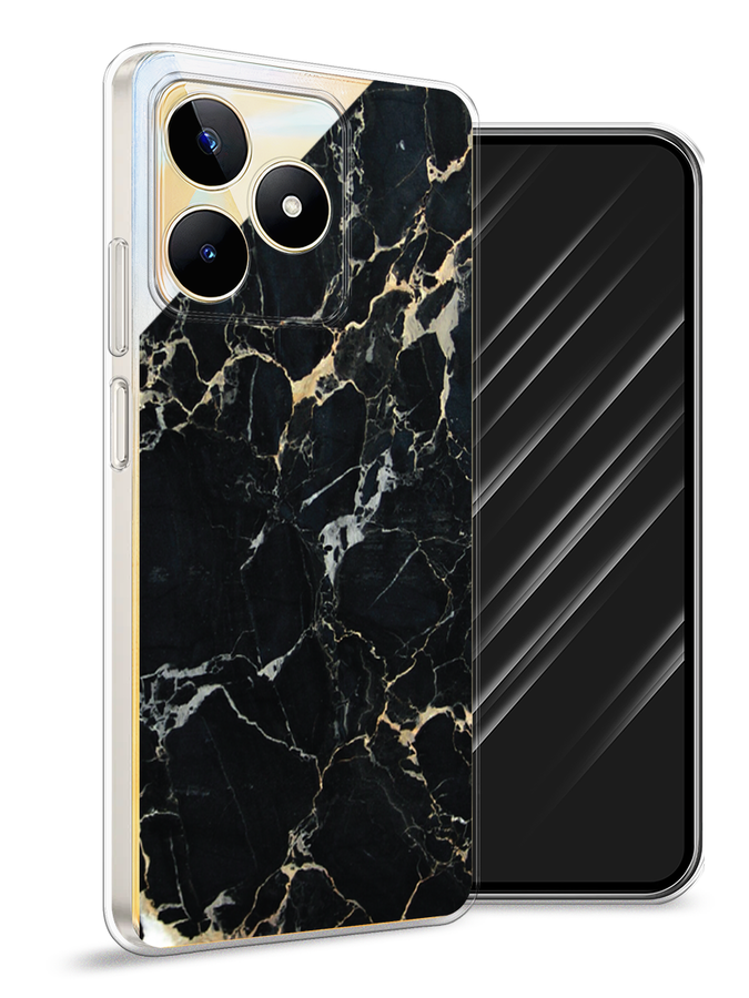 

Чехол Awog на Realme C53 "Черный мрамор уголок", Черный;золотистый, 2514650-3