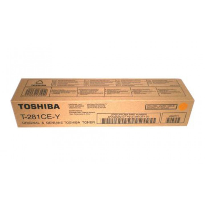 

Картридж для лазерного принтера Toshiba T-281C-EY 6AK00000107, Yellow, оригинал, Желтый