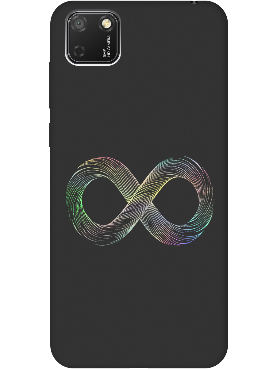 

Силиконовый чехол на Honor 9S / Huawei Y5P с принтом "Знак бесконечность" матовый черный, Черный;серебристый, 723100961
