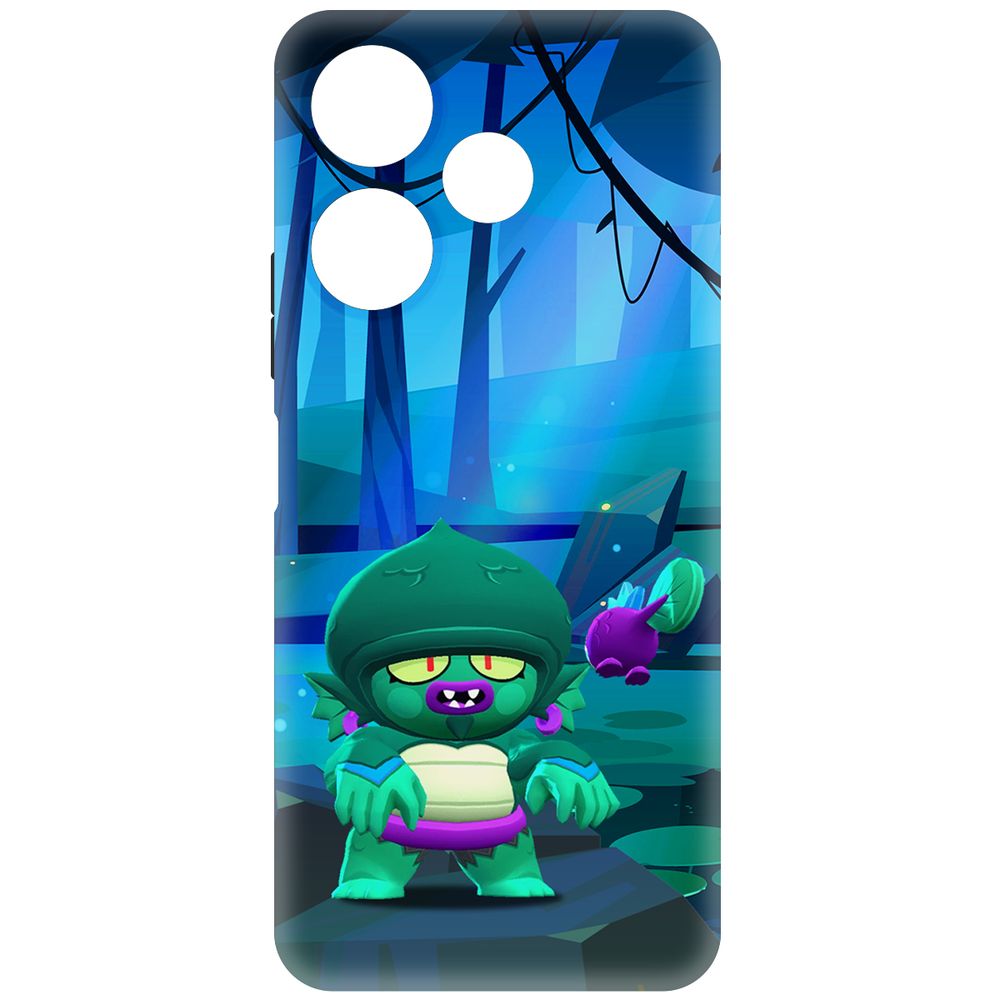 

Чехол-накладка Krutoff Soft Case Brawl Stars - Болотный Джин для Xiaomi Poco M6 4G черный