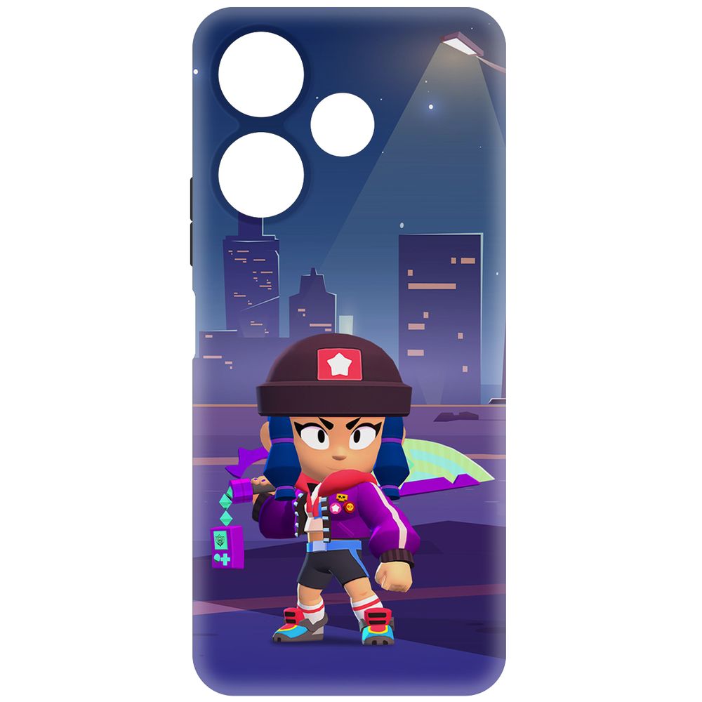 

Чехол-накладка Krutoff Soft Case Brawl Stars - Героиня Биби для Xiaomi Poco M6 4G черный