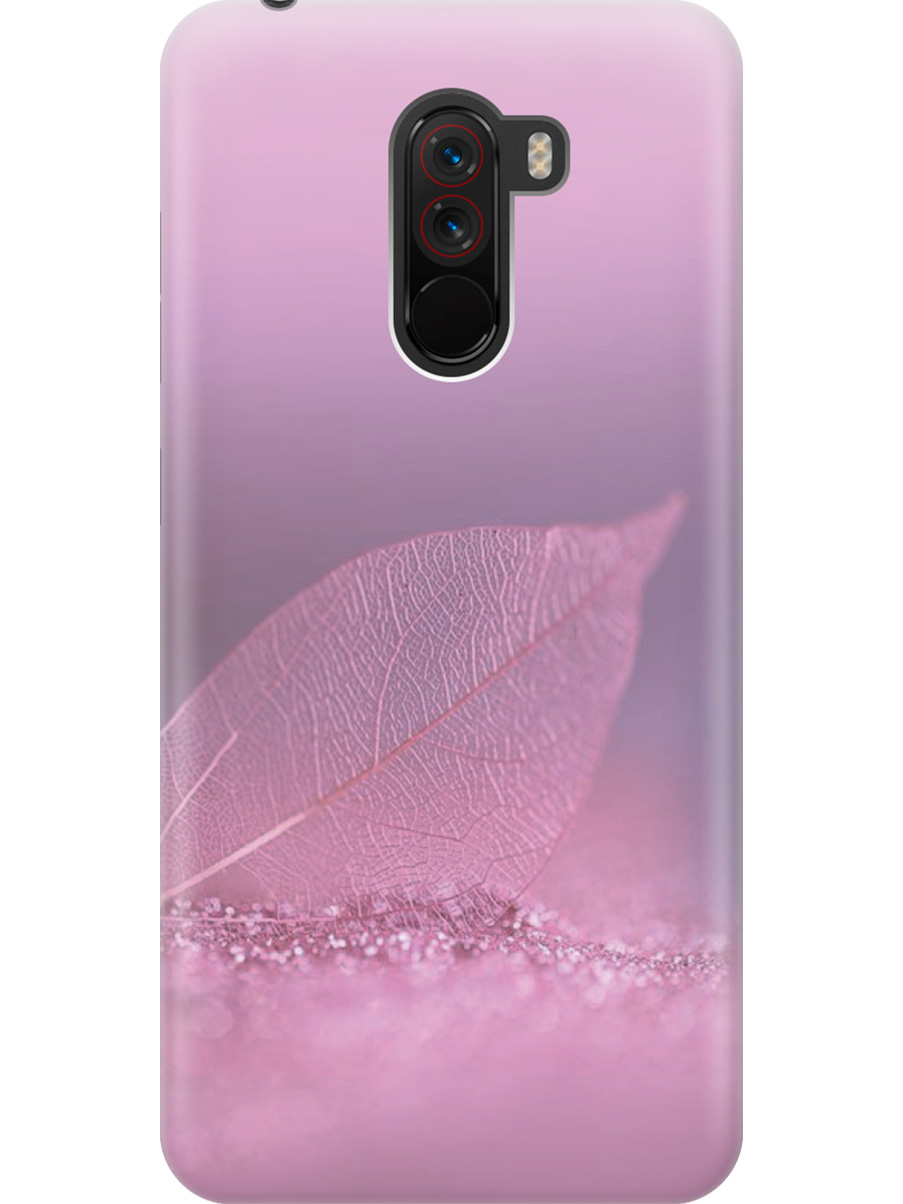 

Силиконовый чехол на Xiaomi Pocophone F1 с принтом "Листок в розовых блестках", Прозрачный;розовый;фиолетовый, 719373322