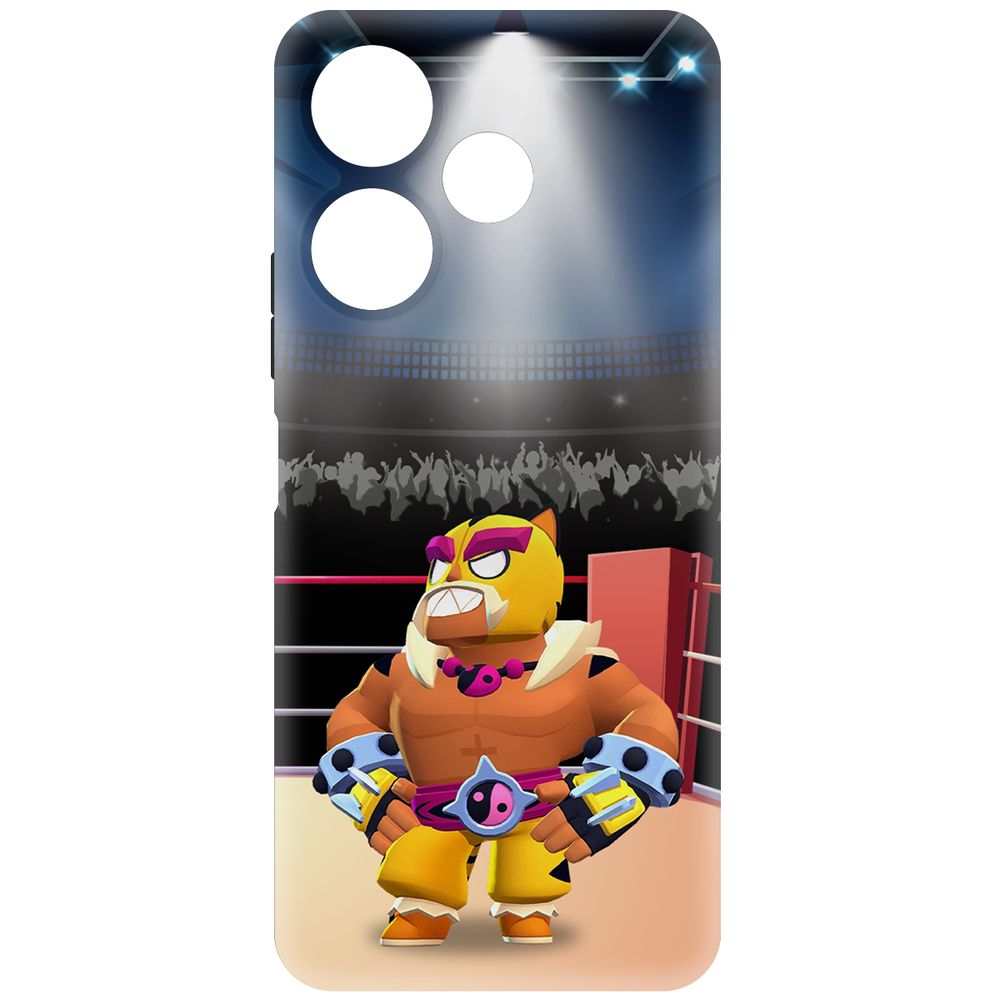 

Чехол-накладка Krutoff Soft Case Brawl Stars - Эль Тигро для Xiaomi Poco M6 4G черный