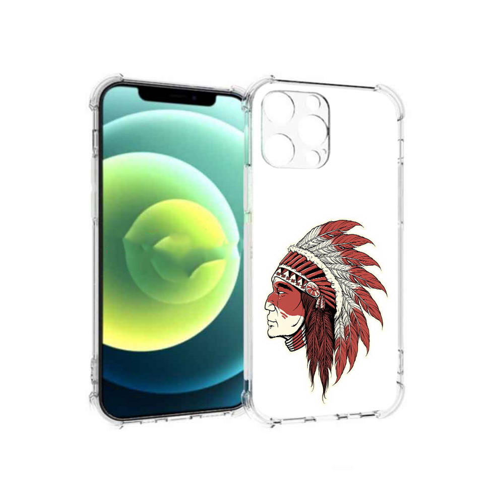 

Чехол MyPads Tocco для Apple iPhone 13 Pro красный индеец (PT163086.612.411), Прозрачный, Tocco