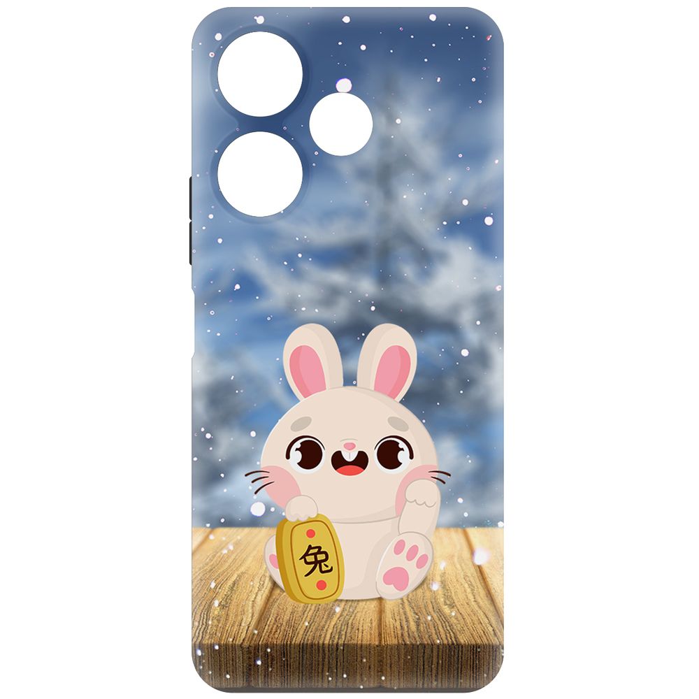 

Чехол-накладка Krutoff Soft Case Год кролика для Xiaomi Poco M6 4G черный