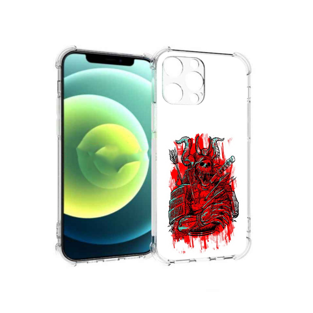 

Чехол MyPads Tocco для Apple iPhone 13 Pro красный скелет воин (PT163086.612.413), Прозрачный, Tocco