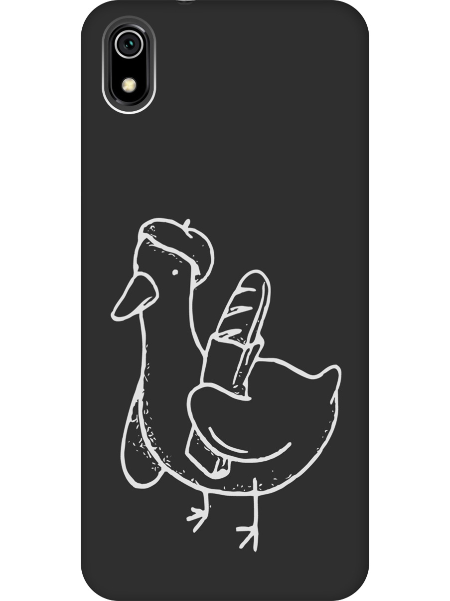 

Силиконовый чехол на Xiaomi Redmi 7A с принтом "Французский гусь" матовый черный, Черный;белый;серый, 721424812