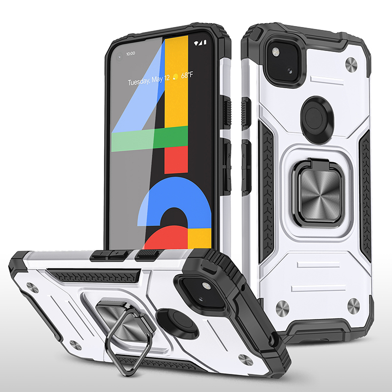 фото Противоударный чехол legion case для google pixel 4a (серебряный) black panther