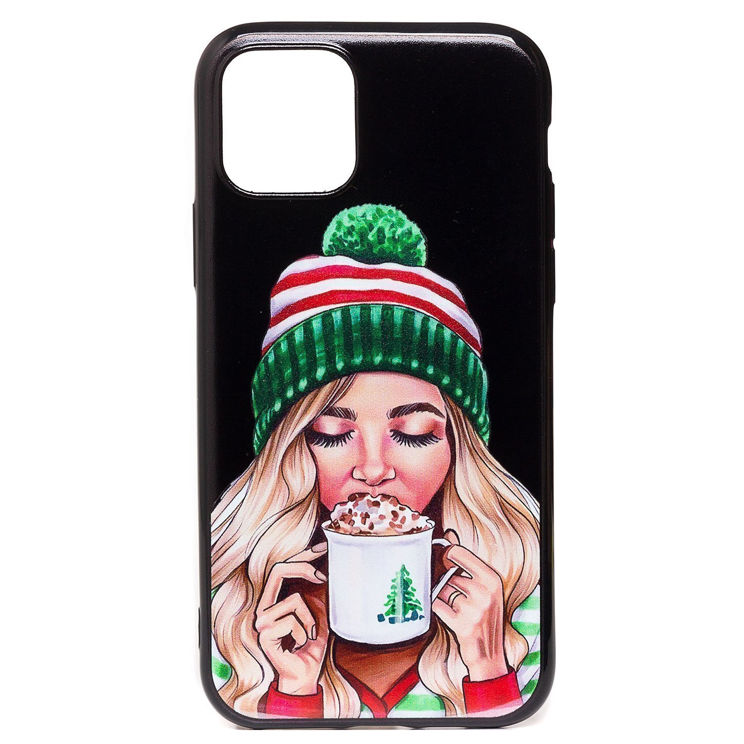 

Чехол iPhone 11 Pro силиконовый (рис.204/005), Черный, iPhone 11 Pro