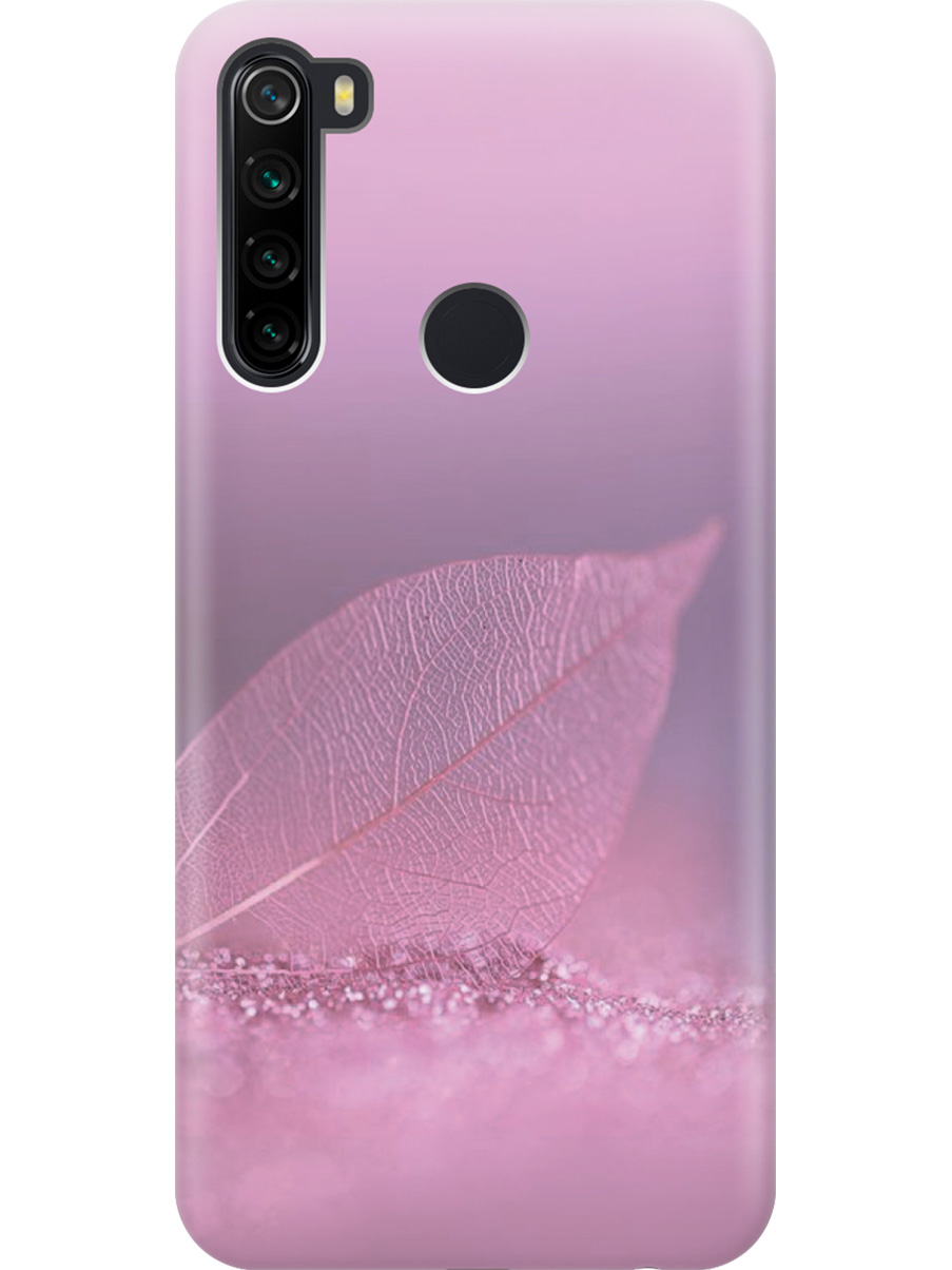 

Силиконовый чехол на Xiaomi Redmi Note 8T с принтом "Листок в розовых блестках", Прозрачный;розовый;фиолетовый, 722349022