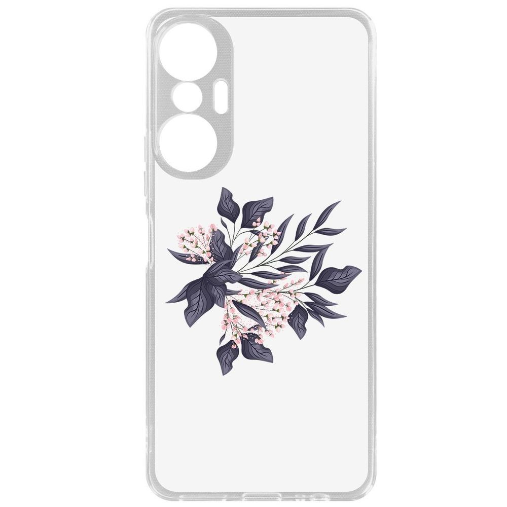 

Чехол-накладка Кейс Розовые бутоны для Infinix Hot 20S, Прозрачный