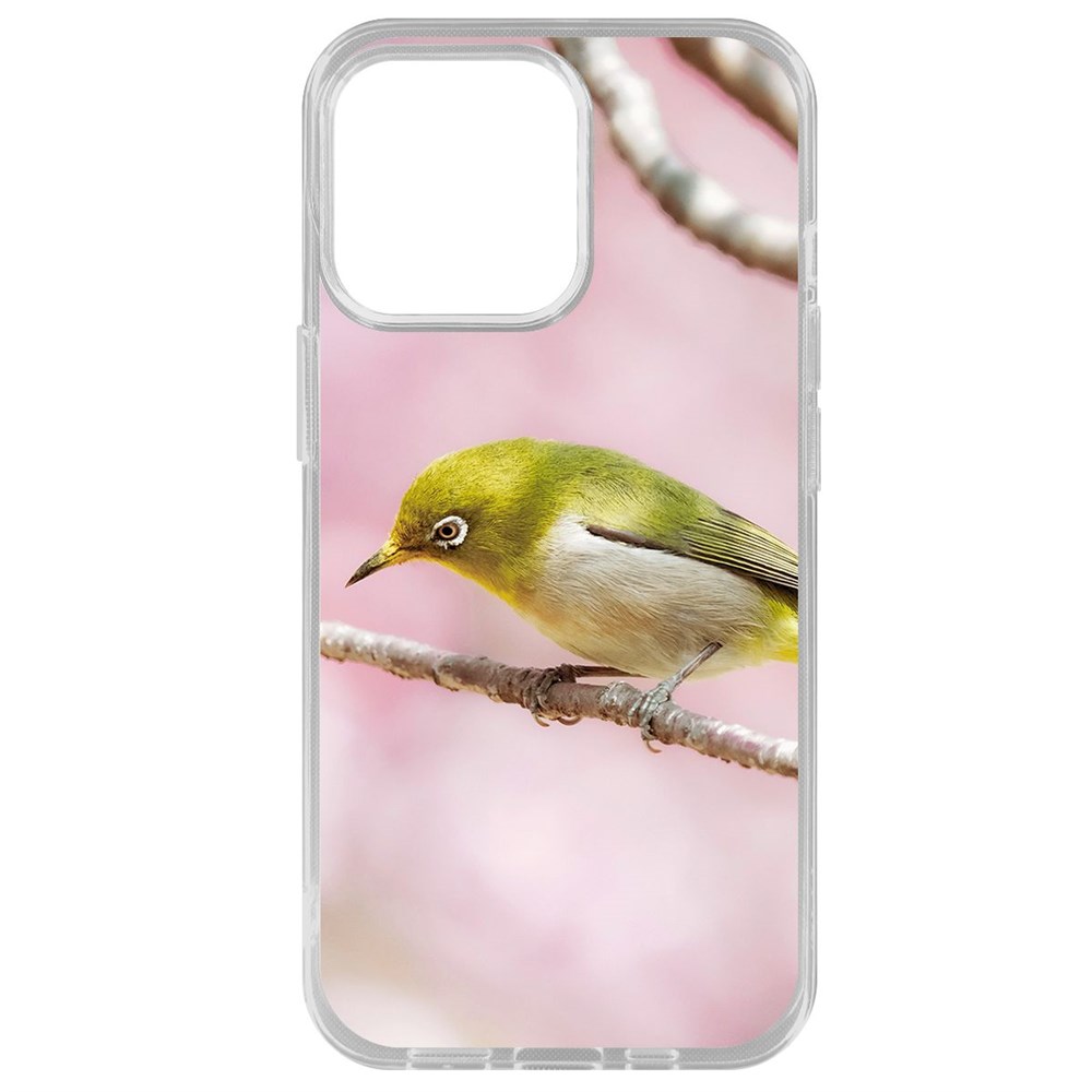 

Чехол-накладка Krutoff Clear Case Японская белоглазка для iPhone 14 Pro Max, Прозрачный