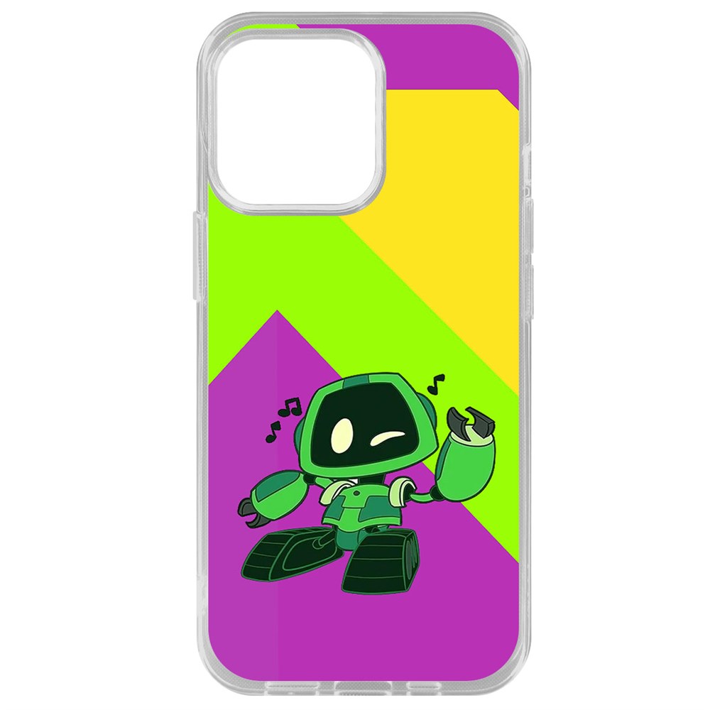 

Чехол-накладка Krutoff Clear Case Хаги Ваги - Буги-бот для iPhone 14 Pro Max, Прозрачный