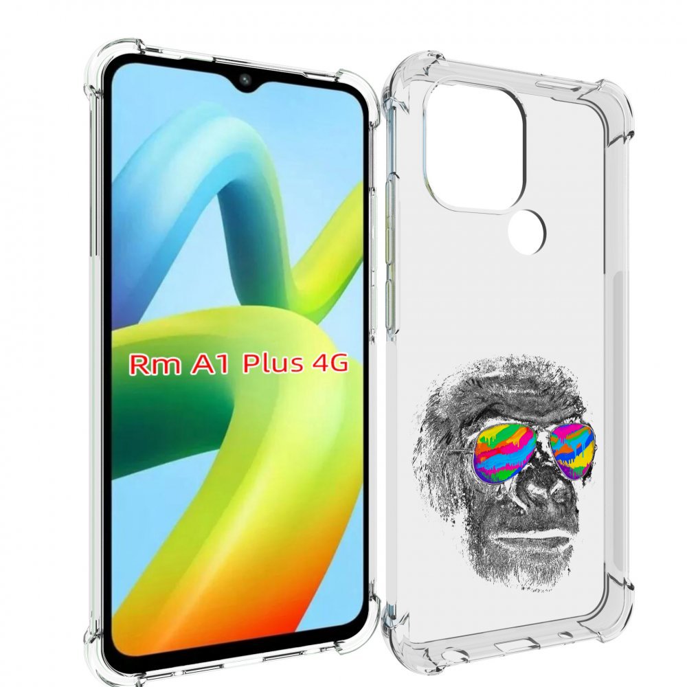 

Чехол MyPads крутая обезьяна в очках для Xiaomi Redmi A1 Plus +, Прозрачный, Tocco