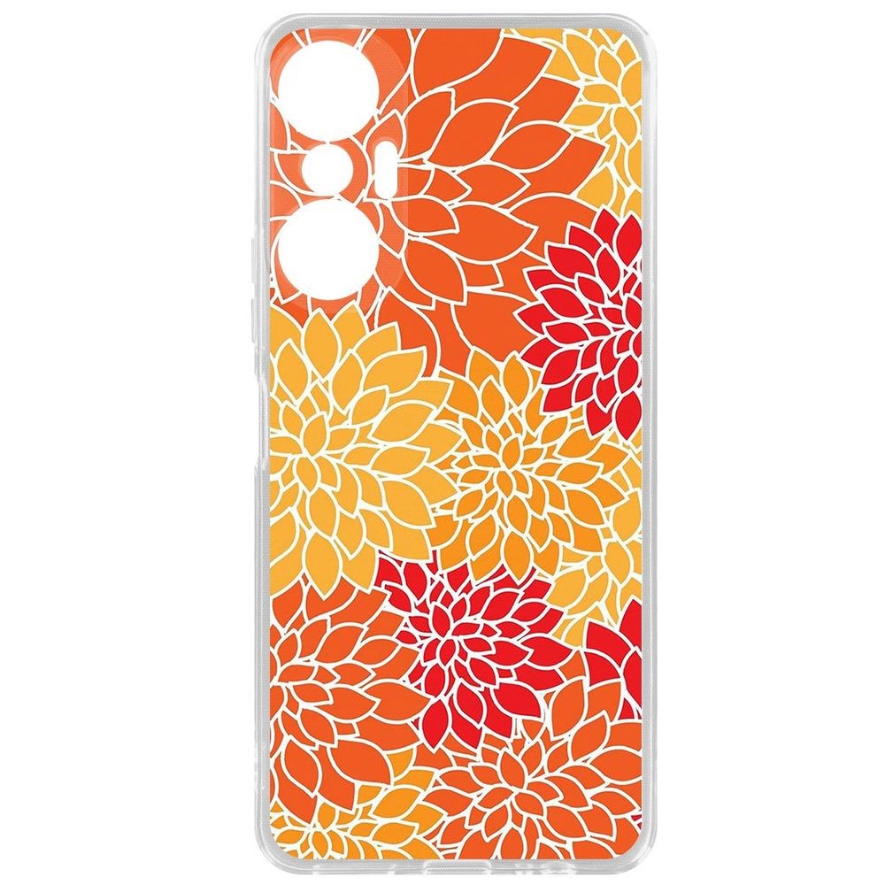

Чехол-накладка Кейс Цветочный паттерн 7 для Infinix Hot 20S, Прозрачный