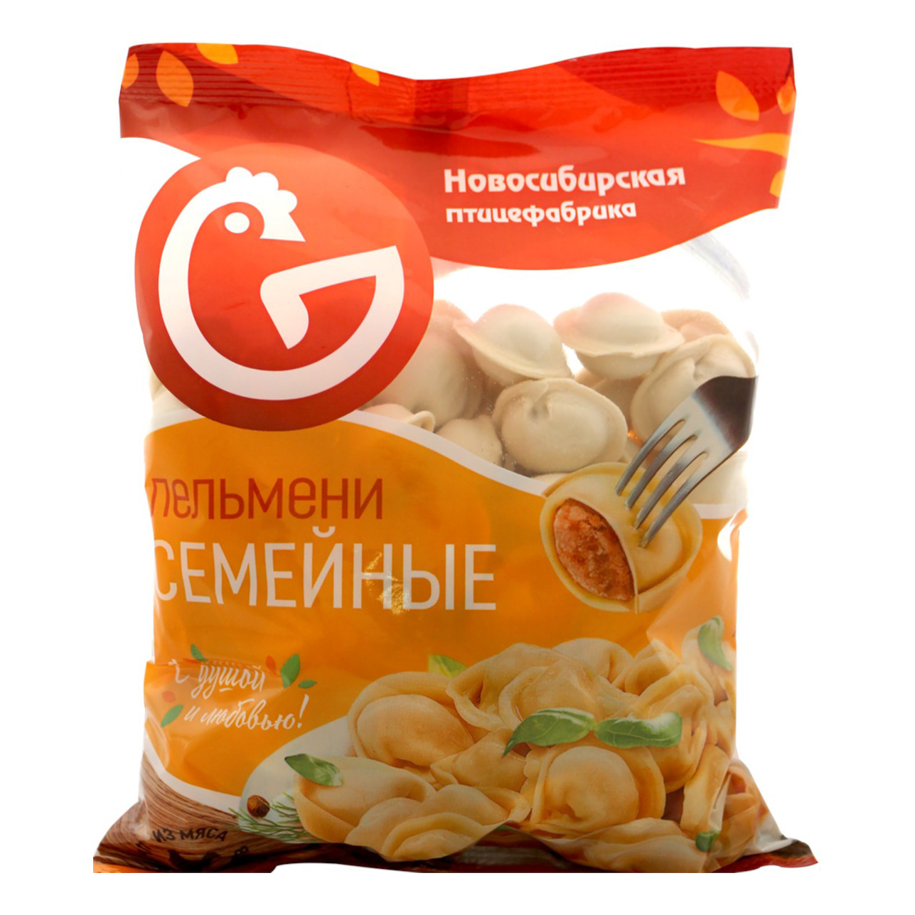 

Пельмени Новосибирская птицефабрика Семейные с курицей 800 г