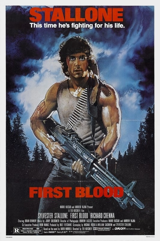 

Постер к фильму "Рэмбо: Первая кровь" (First Blood) Оригинальный 68,6x101,6 см
