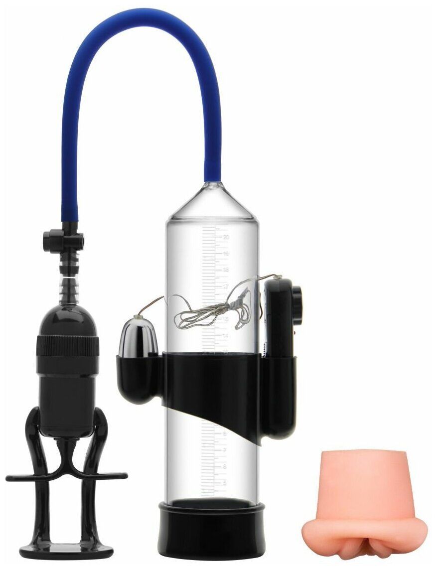 Вакуумная помпа Erozon Penis Pump с вибрацией и вставкой-вагиной