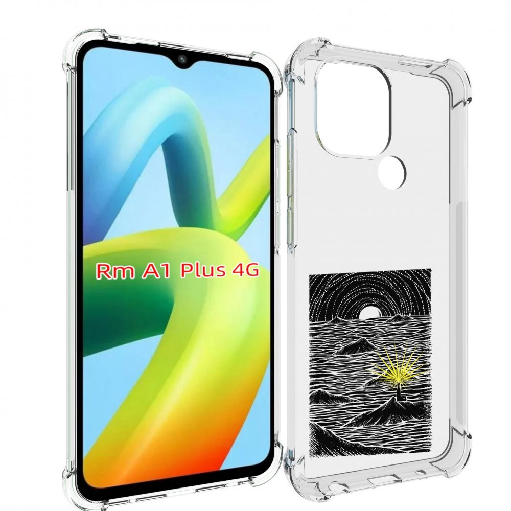 

Чехол MyPads маяк в черно белом море для Xiaomi Redmi A1 Plus +, Прозрачный, Tocco