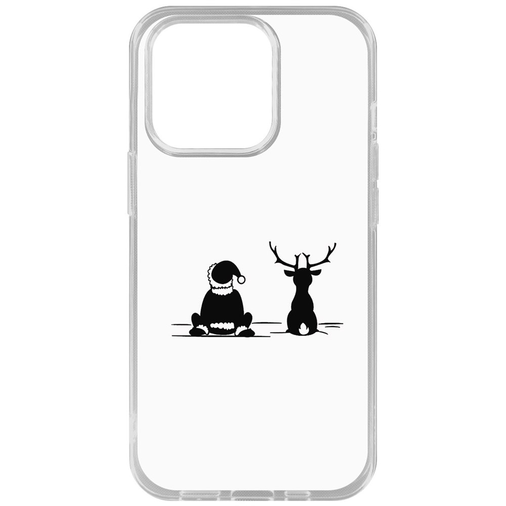

Чехол-накладка Krutoff Clear Case Мечтатели для iPhone 14 Pro, Прозрачный