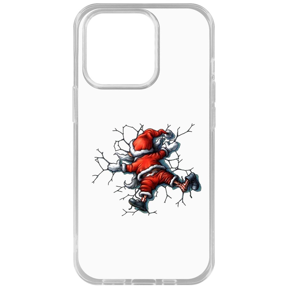 

Чехол-накладка Krutoff Clear Case После праздника для iPhone 14 Pro, Прозрачный