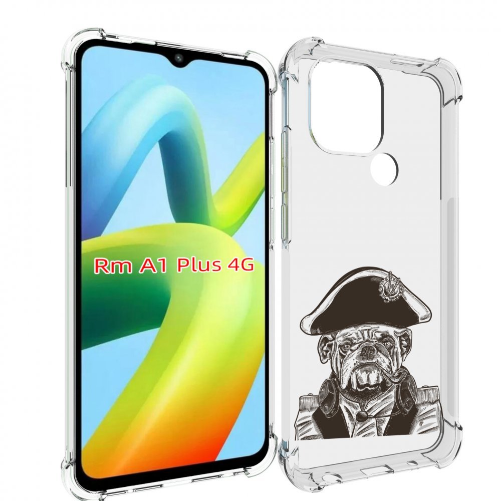 

Чехол MyPads мопс генерал для Xiaomi Redmi A1 Plus +, Прозрачный, Tocco