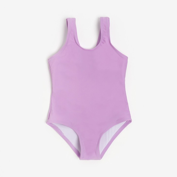 фото Купальник слитный детский minaku, сиреневый, 140-146