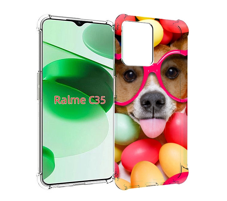 

Чехол MyPads Собака-в-яйцах для Realme C35 / Narzo 50A Prime, Прозрачный, Tocco