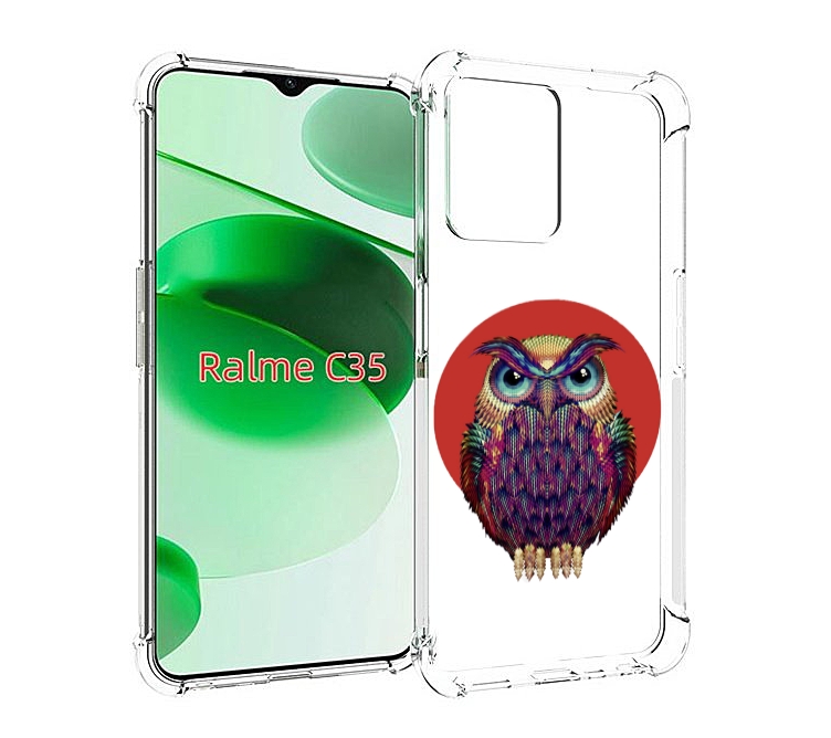 

Чехол MyPads Сова 3 для Realme C35 / Narzo 50A Prime, Прозрачный, Tocco
