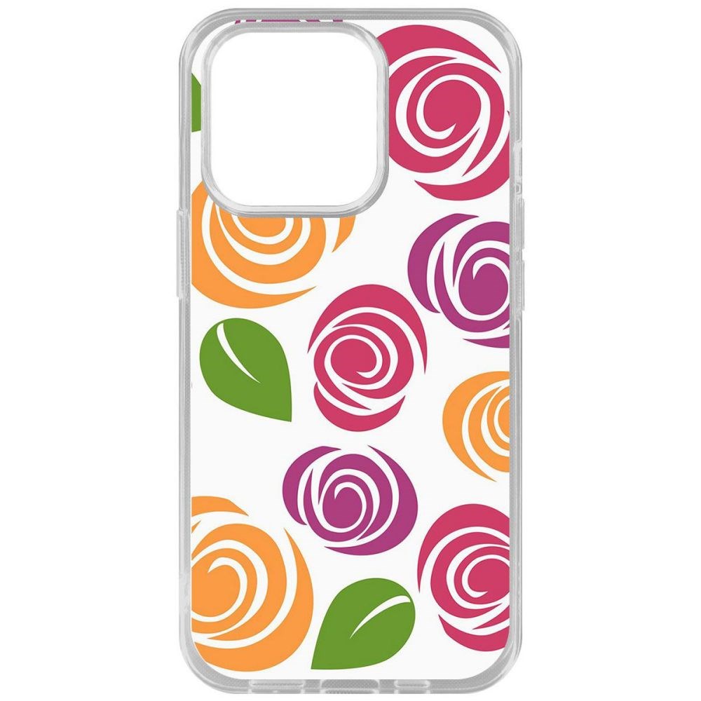 

Чехол-накладка Krutoff Clear Case Цветочный паттерн 6 для iPhone 14 Pro