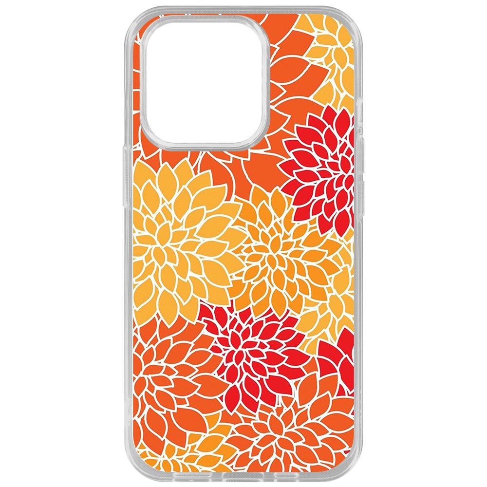 

Чехол-накладка Krutoff Clear Case Цветочный паттерн 7 для iPhone 14 Pro, Прозрачный